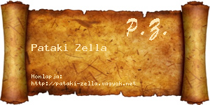 Pataki Zella névjegykártya